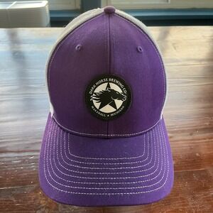 Dark Horse Brewing Co. Marshall MI Trucker Hat‎ Mens Purple White Snapback Hat